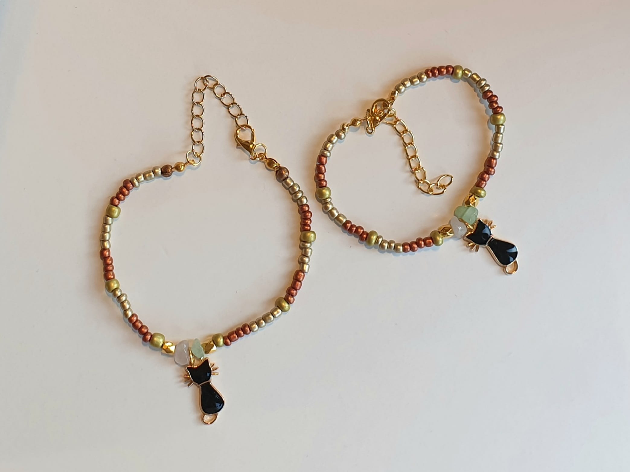 Armband goudkleurig/ Bronskleurig, goudkleurig, kat - Afbeelding 4