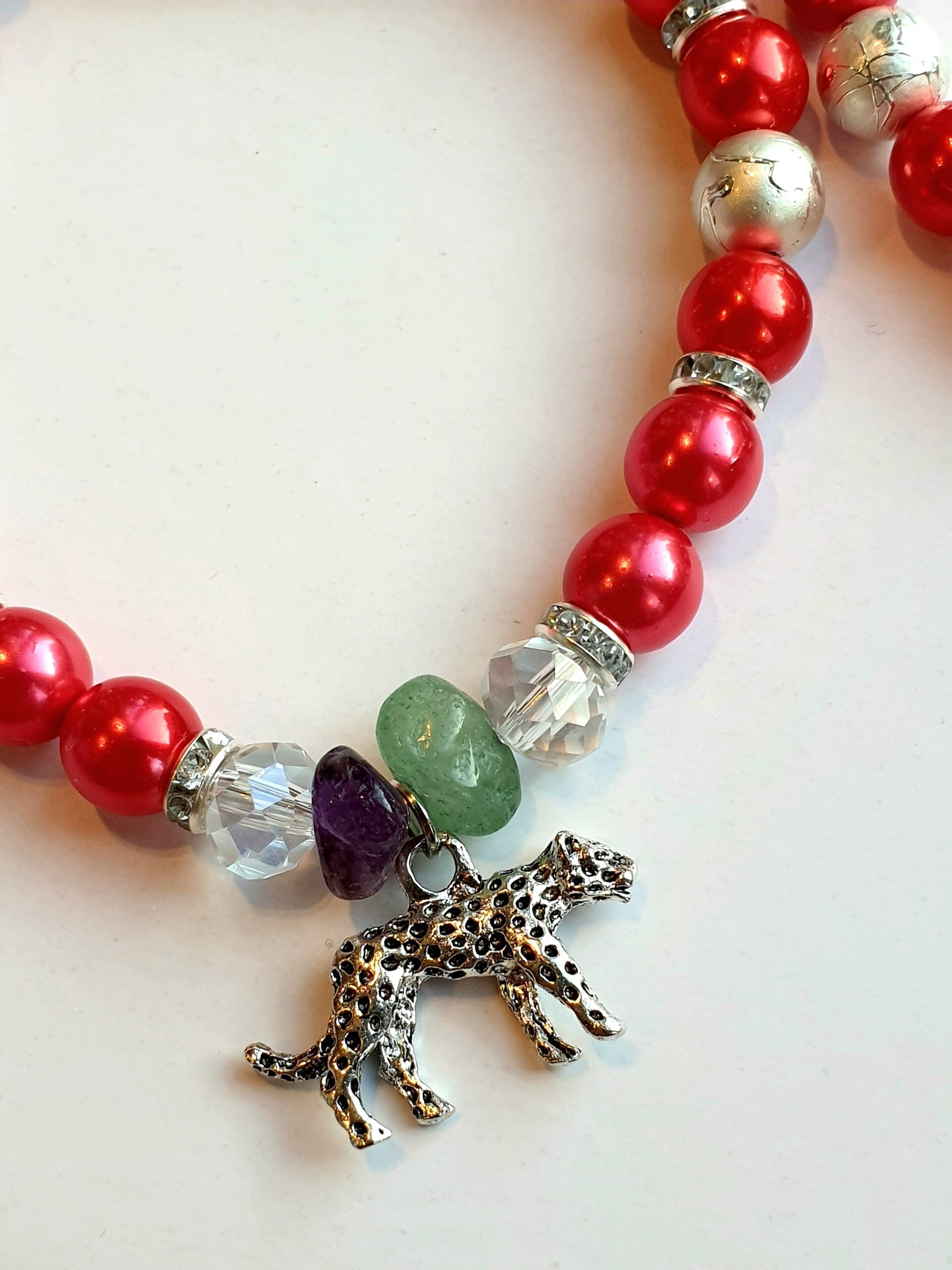 Armband rood Luipaard - Afbeelding 3