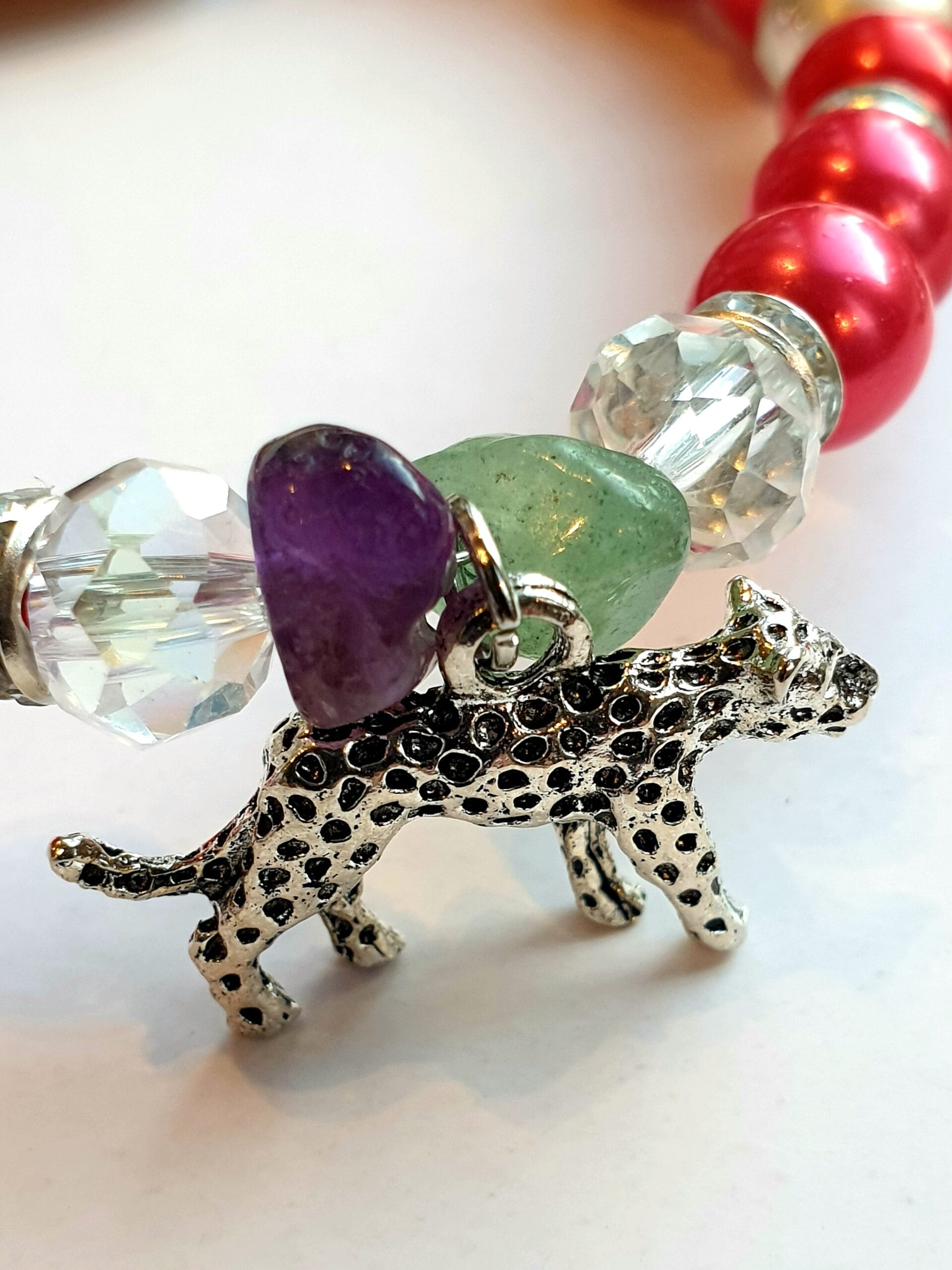 Armband rood Luipaard - Afbeelding 2