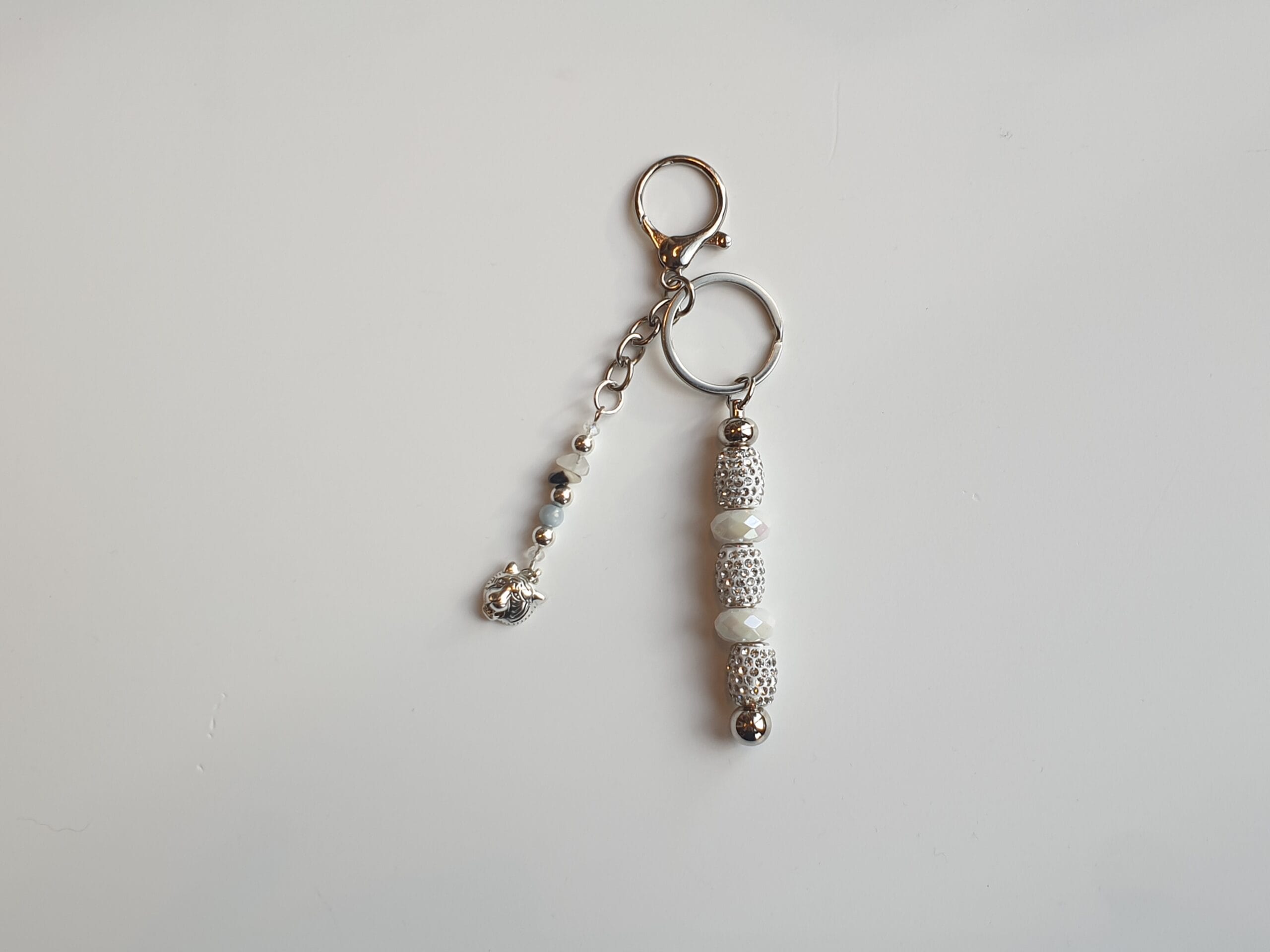 Sleutelhanger zilverkleurig/wit Tijger - Afbeelding 4
