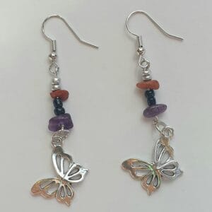 Oorbellen Zilverkleurig/Vlinder