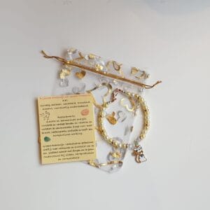 Armband Goudkleurig/Geel goudkleurig/wit kat