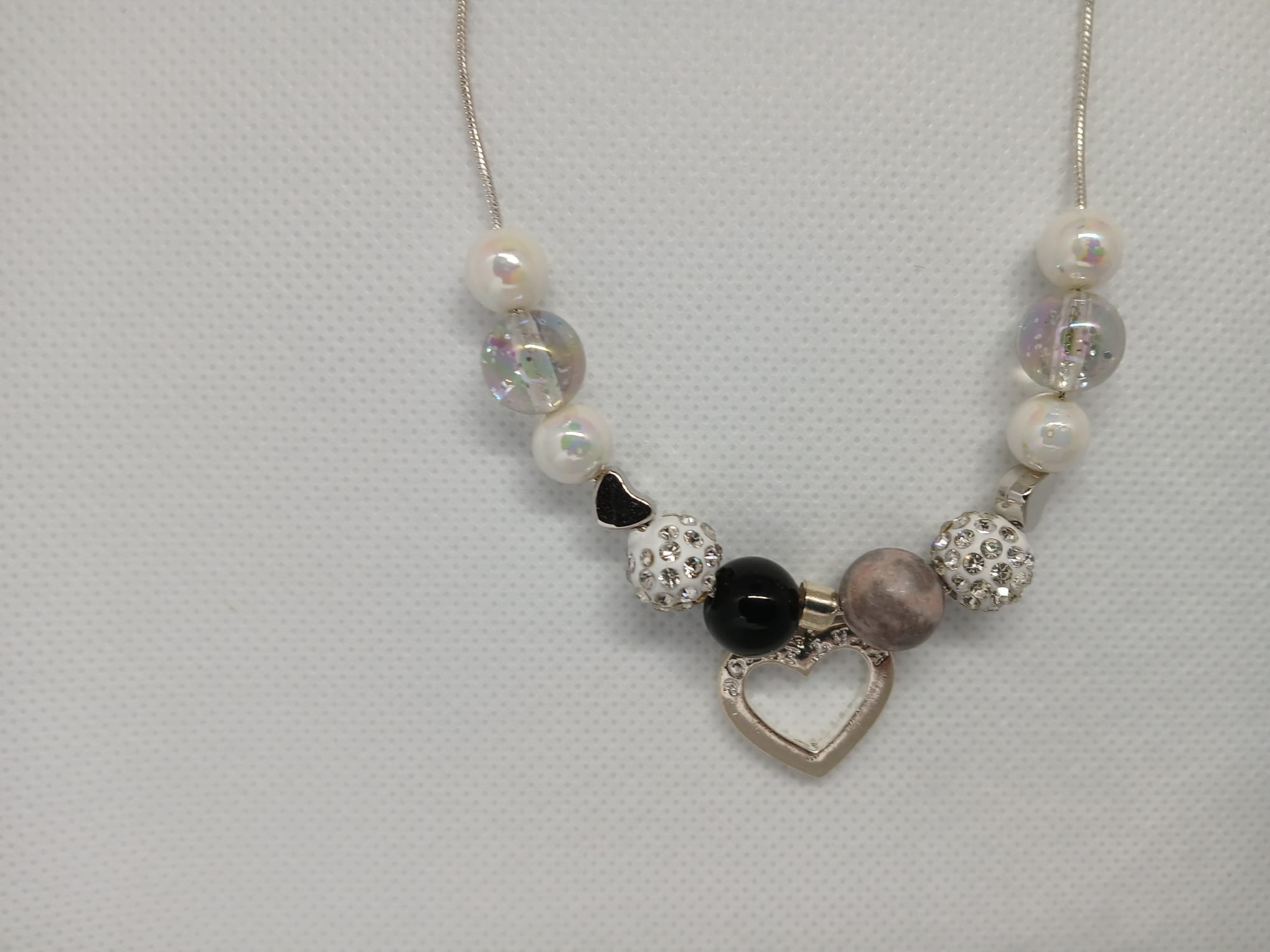 Ketting geluk zilverkleurig/ Hart - Afbeelding 3