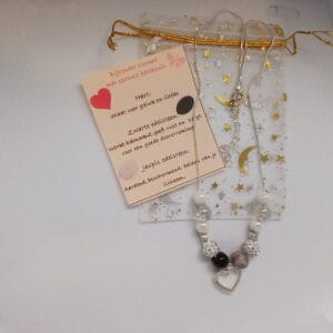 Ketting geluk zilverkleurig/ Hart