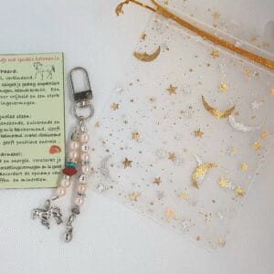 Hoofdstelsieraad paard/Zilverkleurig, licht roze/paard