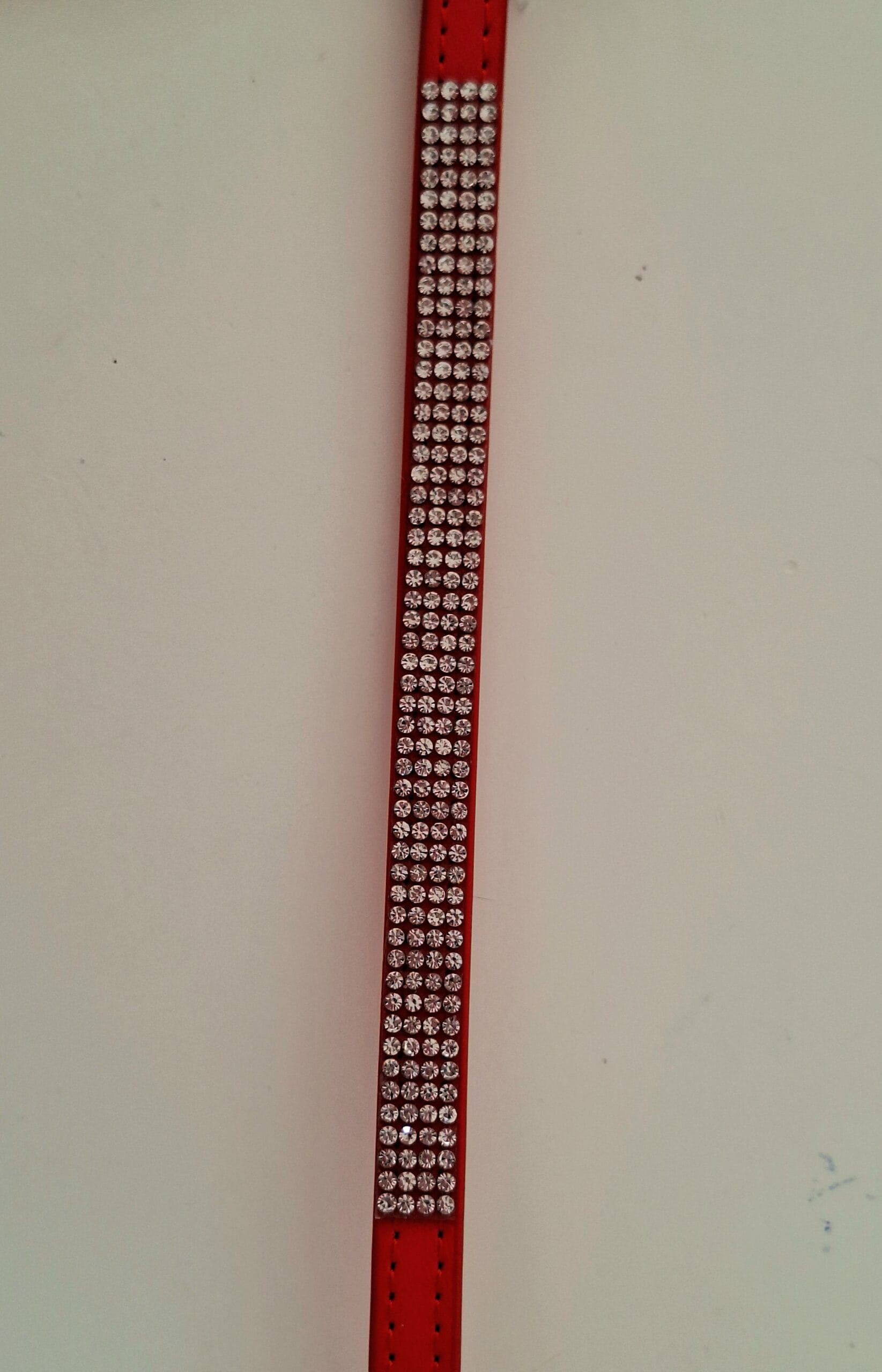 Stijlvolle kattenhalsbandjes/ Rood, zilverkleurig met steentjes - Afbeelding 4