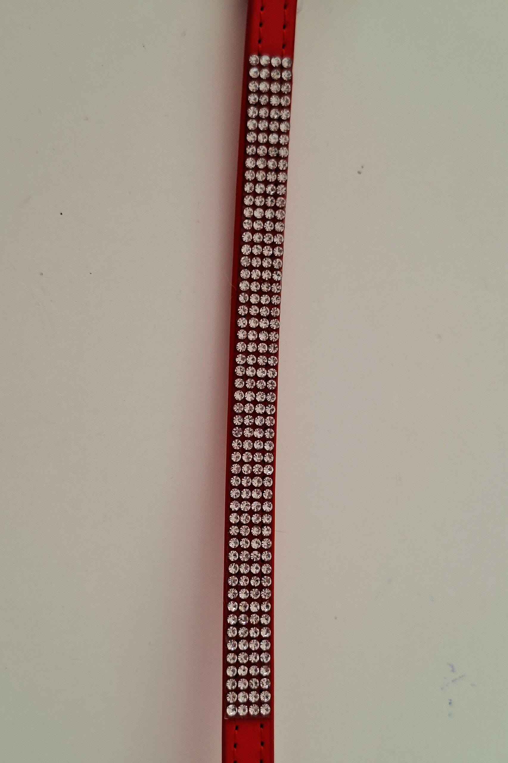 Stijlvolle kattenhalsbandjes/ Rood, zilverkleurig met steentjes - Afbeelding 3