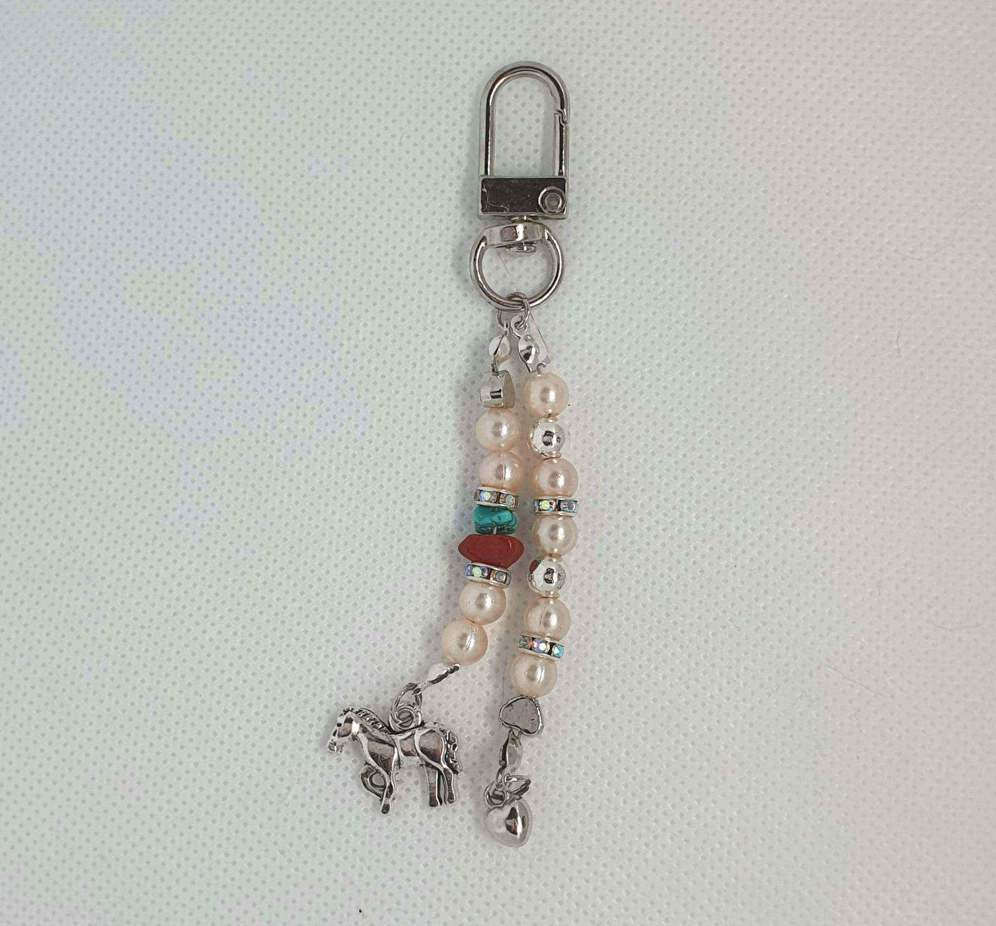 Hoofdstelsieraad paard/Zilverkleurig, licht roze/paard - Afbeelding 2