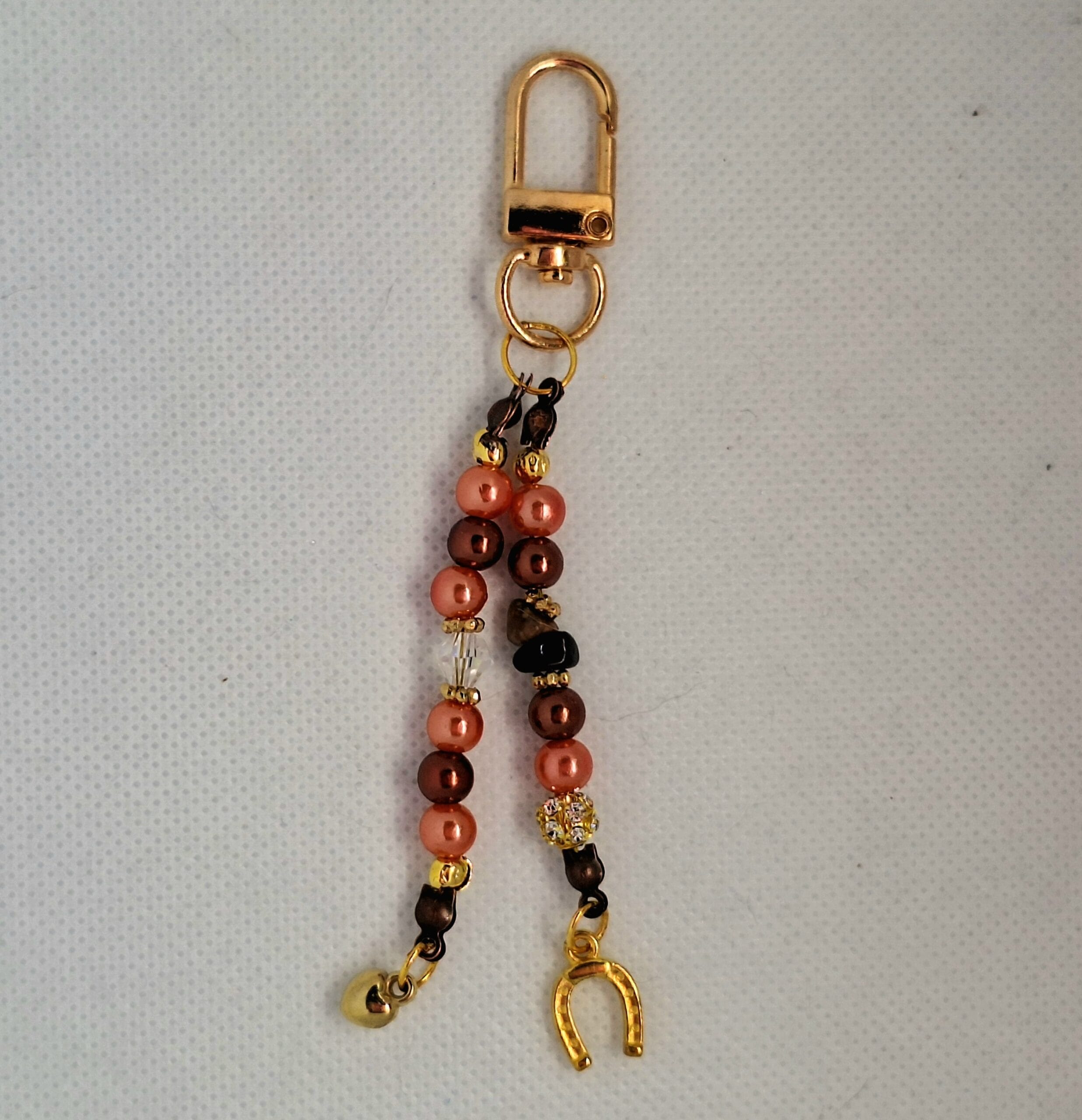 Hoofdstelsieraad geluk hoefijzer/Goudkleurig, bruin, oranjetinten - Afbeelding 2